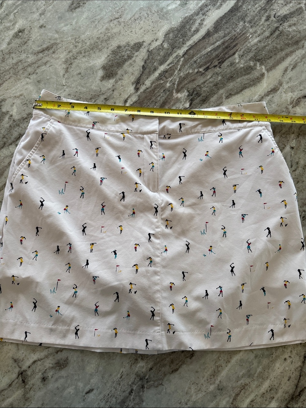 Izod White Mini Skort with Golf Golfer Print - Picture 5 of 6